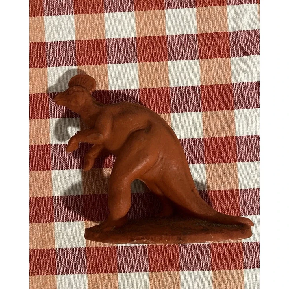 Vintage 1960's Sinclair Oil Dinosaur Corythosaurus Dinoland - DARK ORANGE